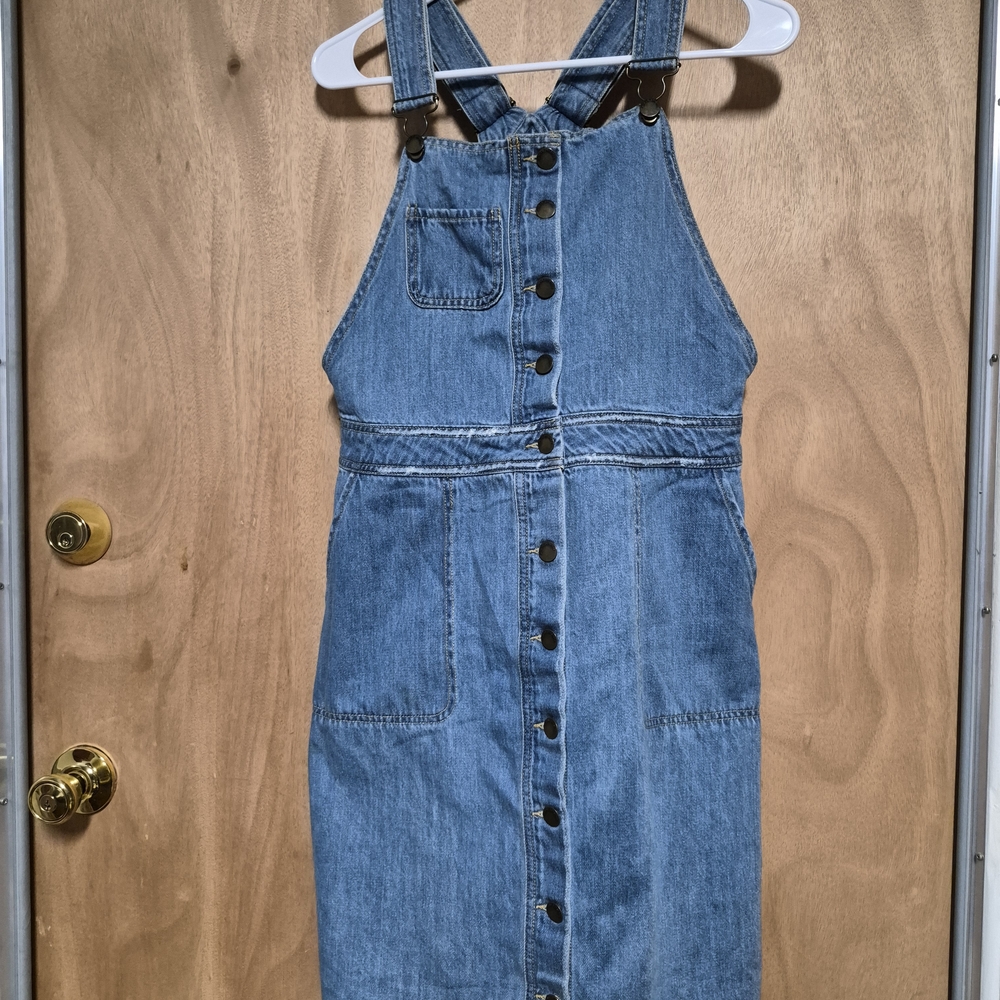 Denim Overalls dress,  Size M